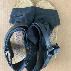 Blowfish Black Strappy Sandals